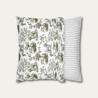 Wheaten Terrier Sage Green French Toile Pillow