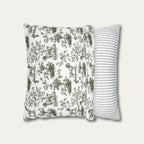Wirehaired Pointing Griffon Sage Green French Toile Pillow