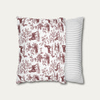 Doberman Burgundy French Toile Pillow