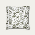 Bloodhound Sage Green French Toile Pillow