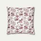 Cocker Spaniel Burgundy French Toile Pillow