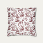 Cockapoo Burgundy French Toile Pillow