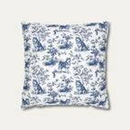 Alaskan Malamute Blue French Toile Pillow