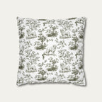 Great Pyrenees Sage Green French Toile Pillow