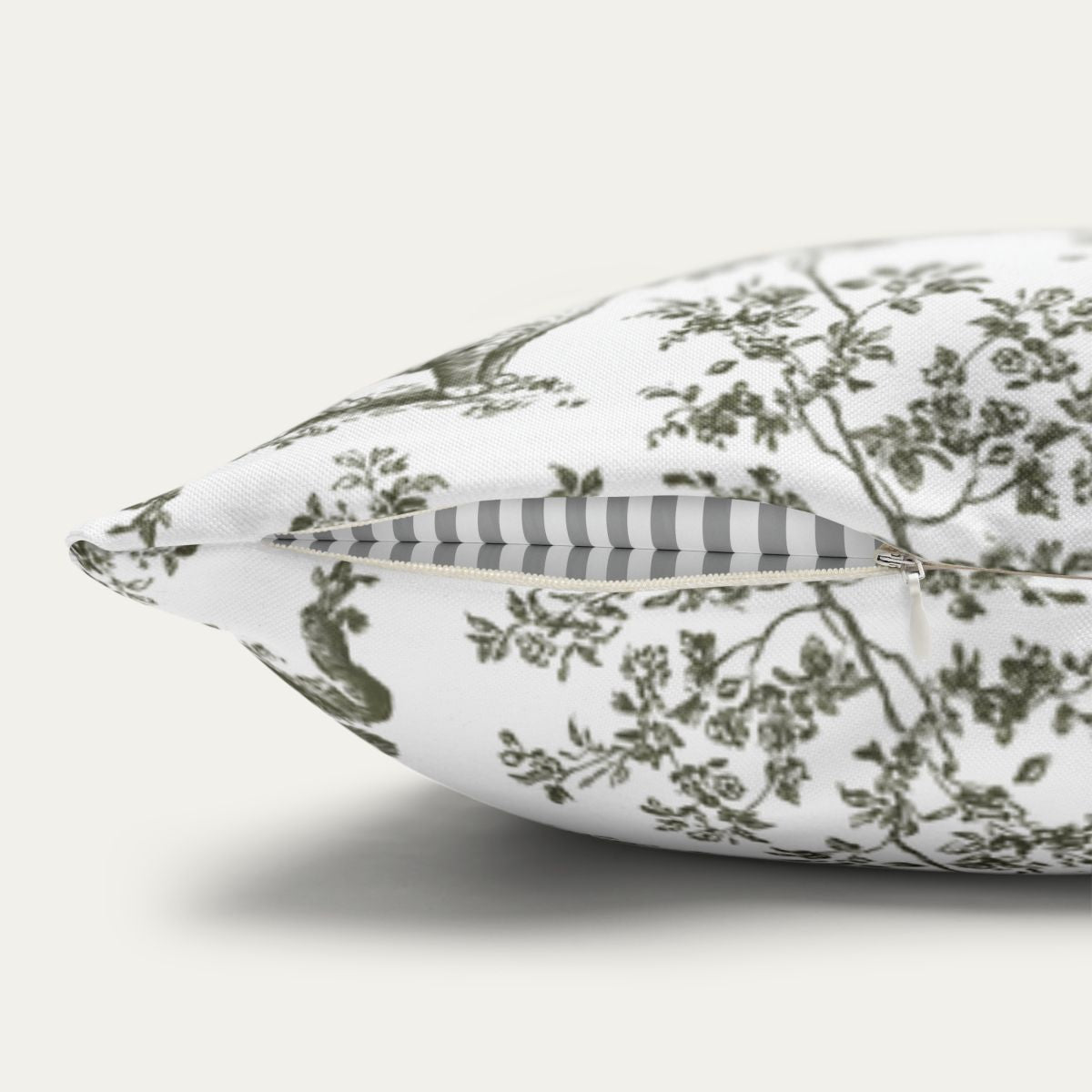 Ragdoll Cat Sage Green French Toile Pillow
