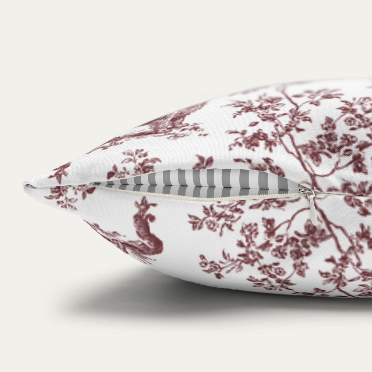 Yorkshire Terrier Burgundy French Toile Pillow
