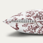Bloodhound Burgundy French Toile Pillow