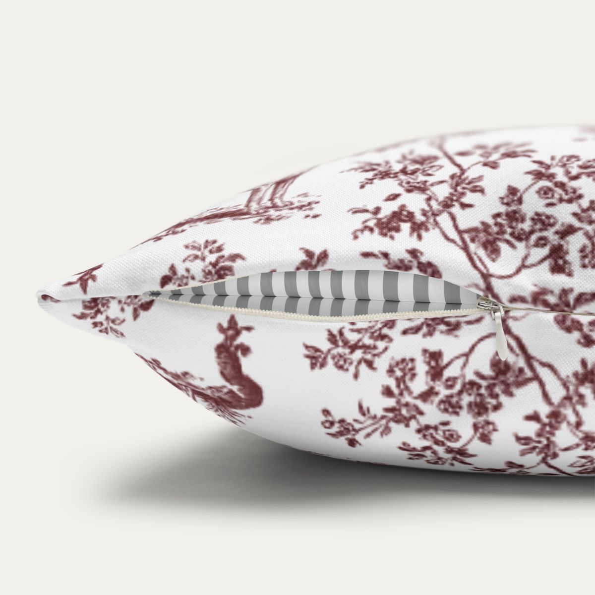 Bloodhound Burgundy French Toile Pillow