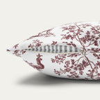 English Bulldog Burgundy French Toile Pillow