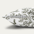 Whippet Sage Green French Toile Pillow