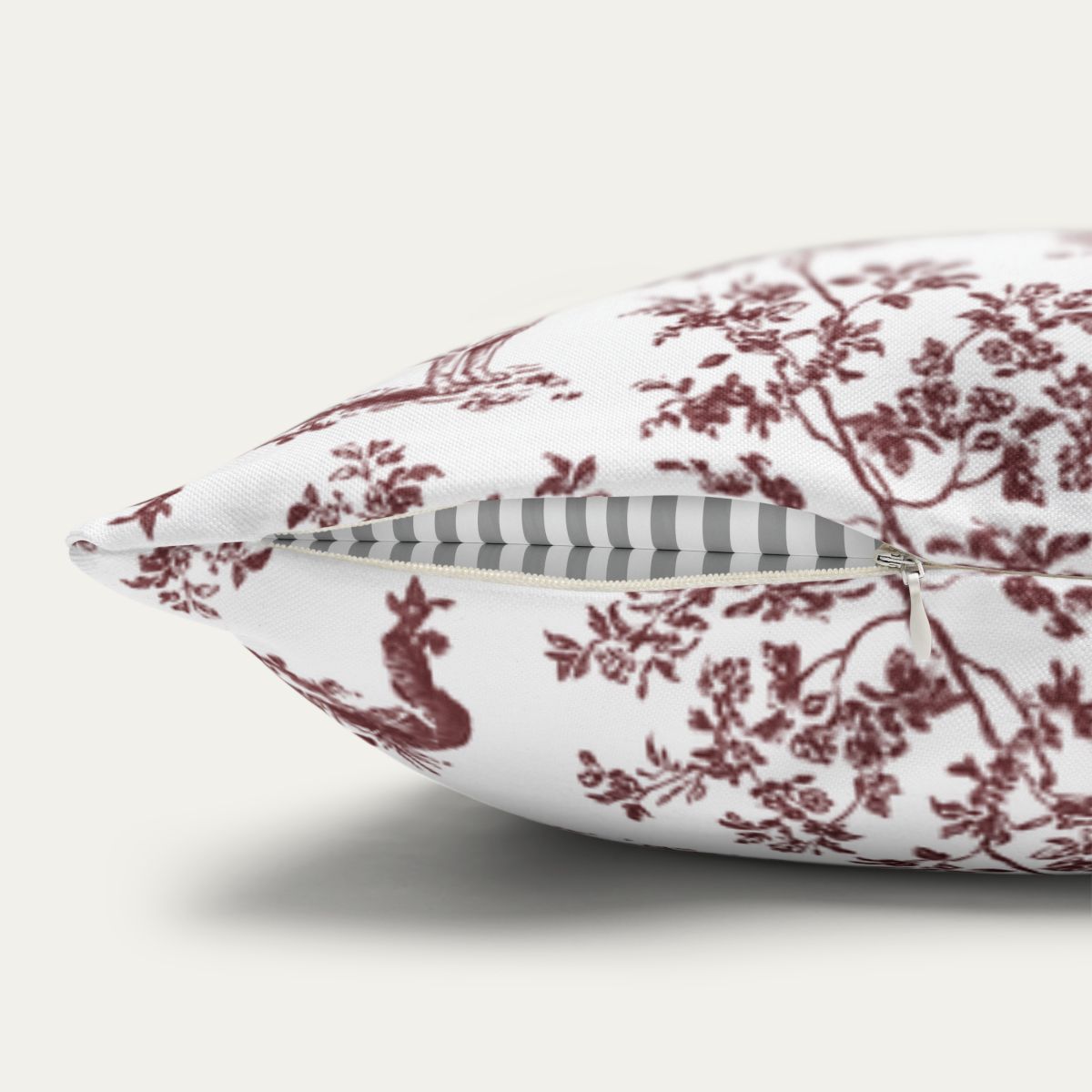 German Shepherd Burgundy French Toile Pillow