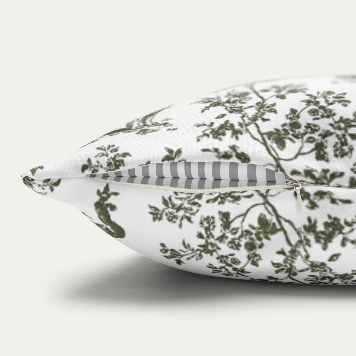 English Springer Spaniel Sage Green French Toile Pillow