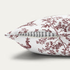 French bulldog Burgundy French Toile Pillow