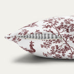 Westie Burgundy French Toile Pillow