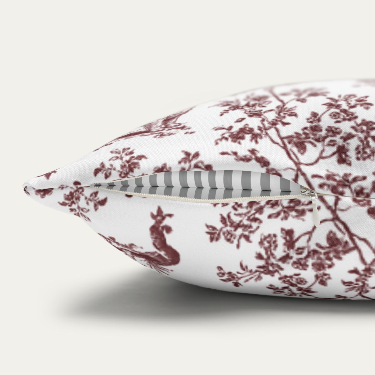 Westie Burgundy French Toile Pillow