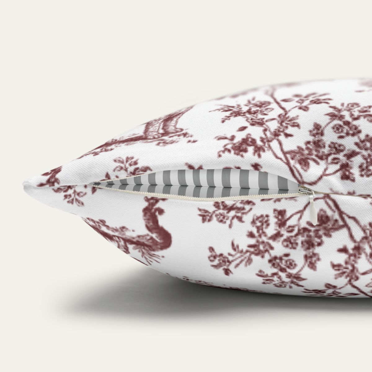 Cockapoo Burgundy French Toile Pillow