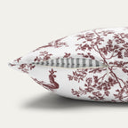 Cavalier Spaniel Burgundy French Toile Pillow