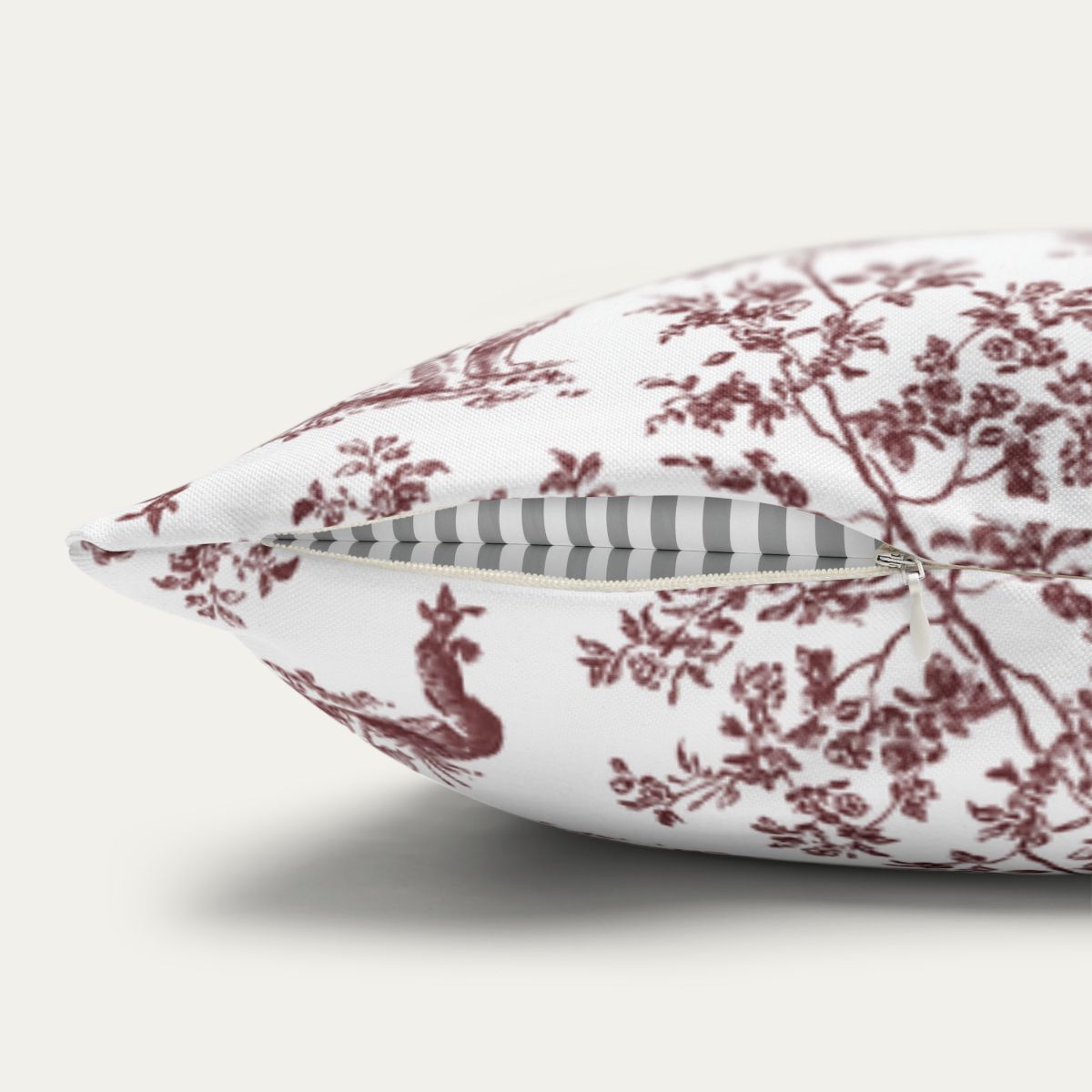 Cavalier Spaniel Burgundy French Toile Pillow
