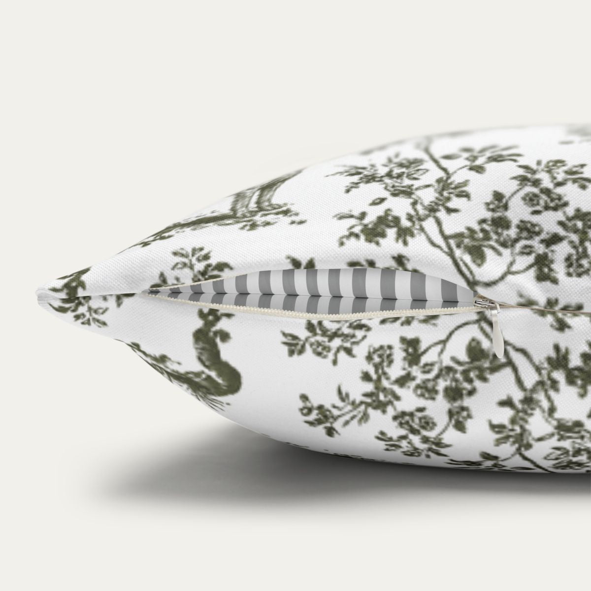 Wirehaired Pointing Griffon Sage Green French Toile Pillow