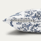 Border Collie Blue French Toile Pillow