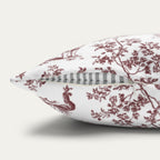 Alaskan Malamute Burgundy French Toile Pillow