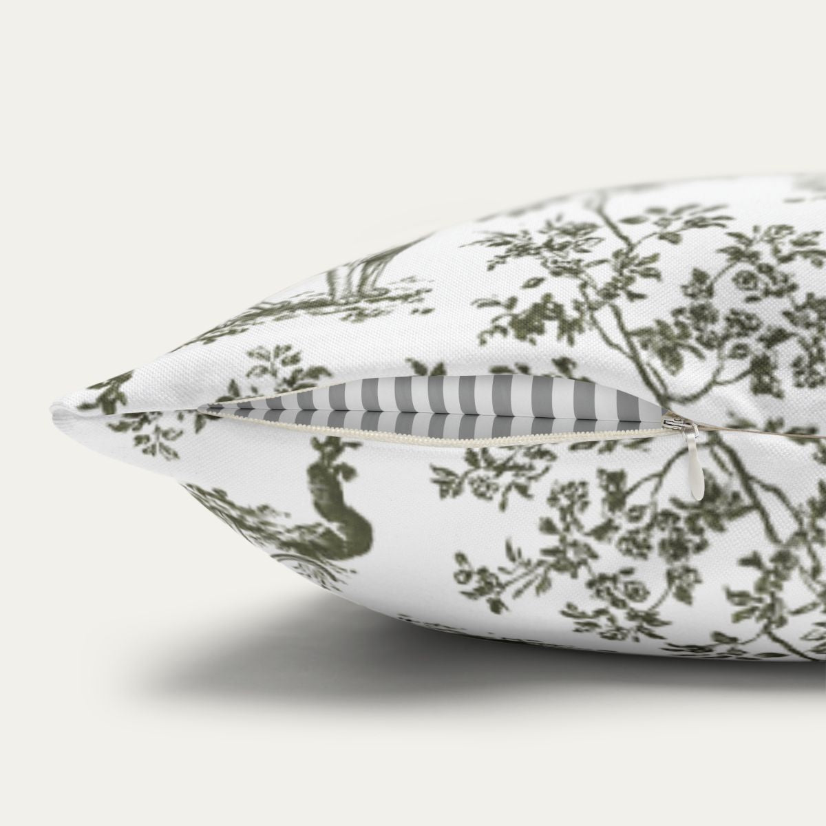 Sphynx cat Sage Green French Toile Pillow