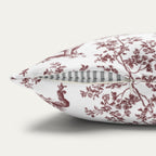Bichon Frise Burgundy French Toile Pillow