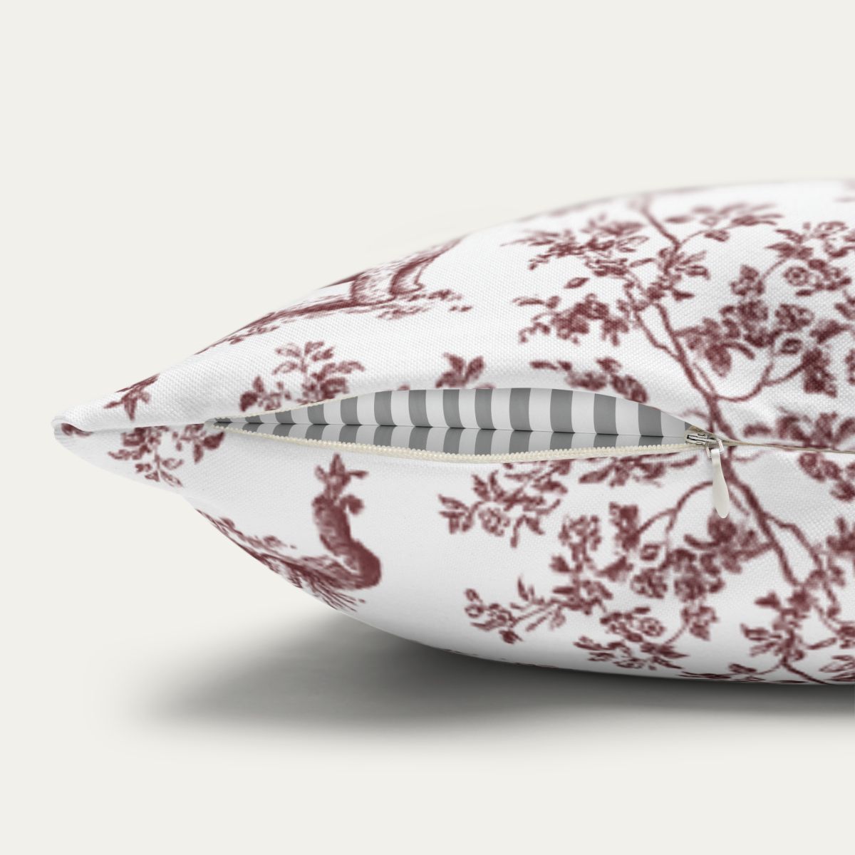 Bichon Frise Burgundy French Toile Pillow