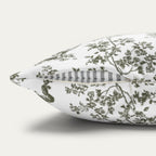 Pomeranian Sage Green French Toile Pillow