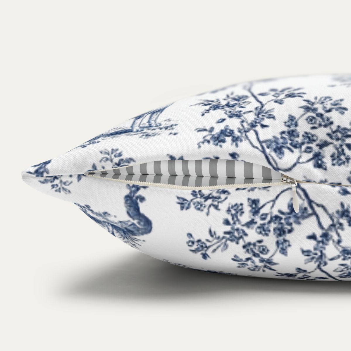 Bull Terrier Blue French Toile Pillow