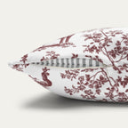 Rhodesian Ridgeback Burgundy French Toile Pillow