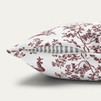 Basset Hound Burgundy French Toile Pillow