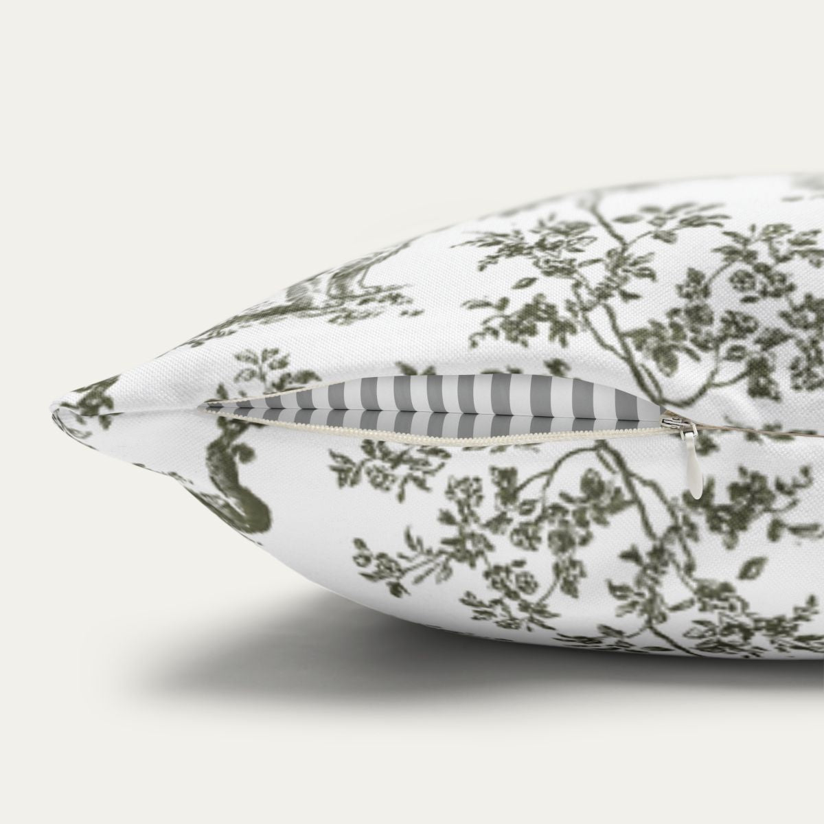 Cavalier Spaniel Sage Green French Toile Pillow