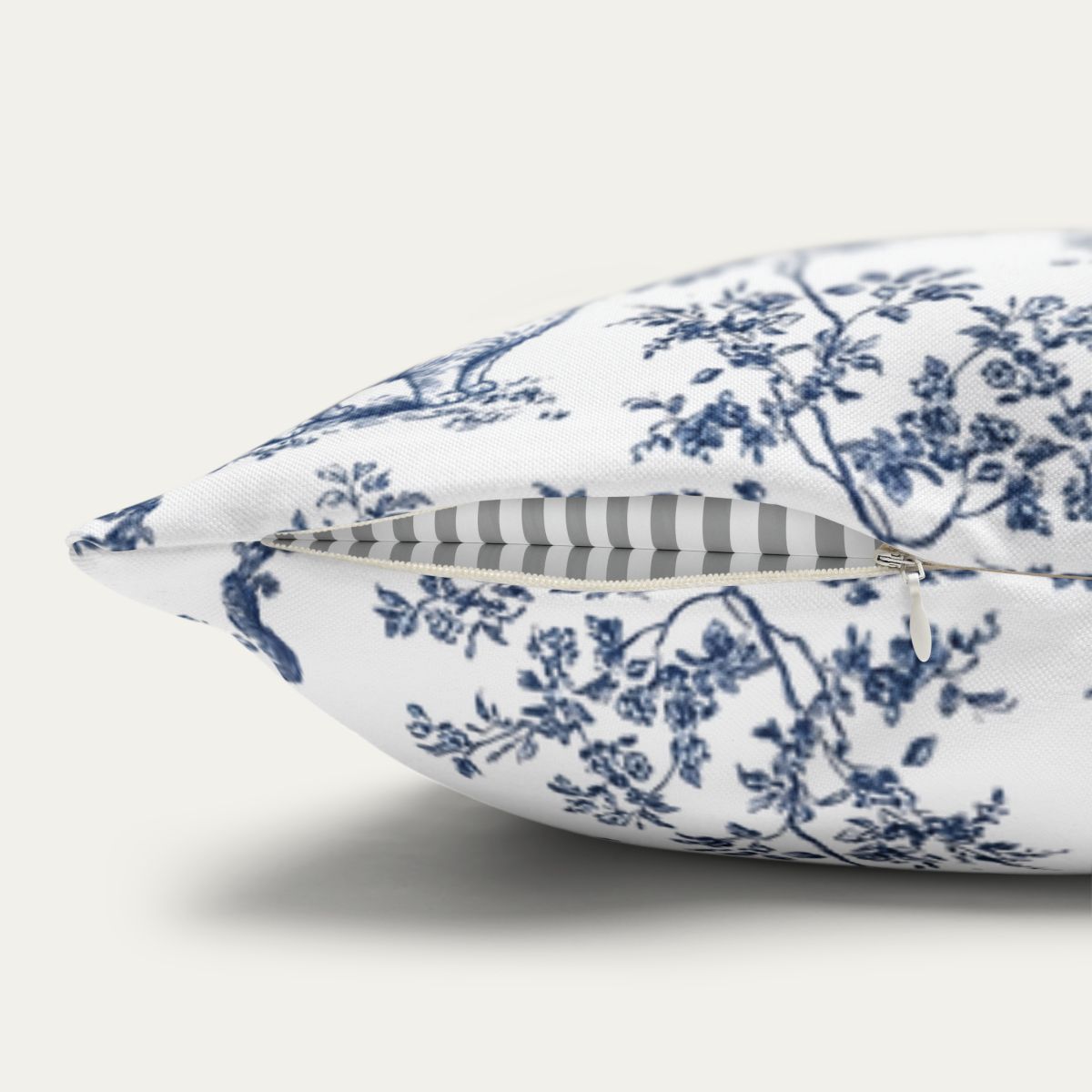 Persian Cat Blue French Toile Pillow
