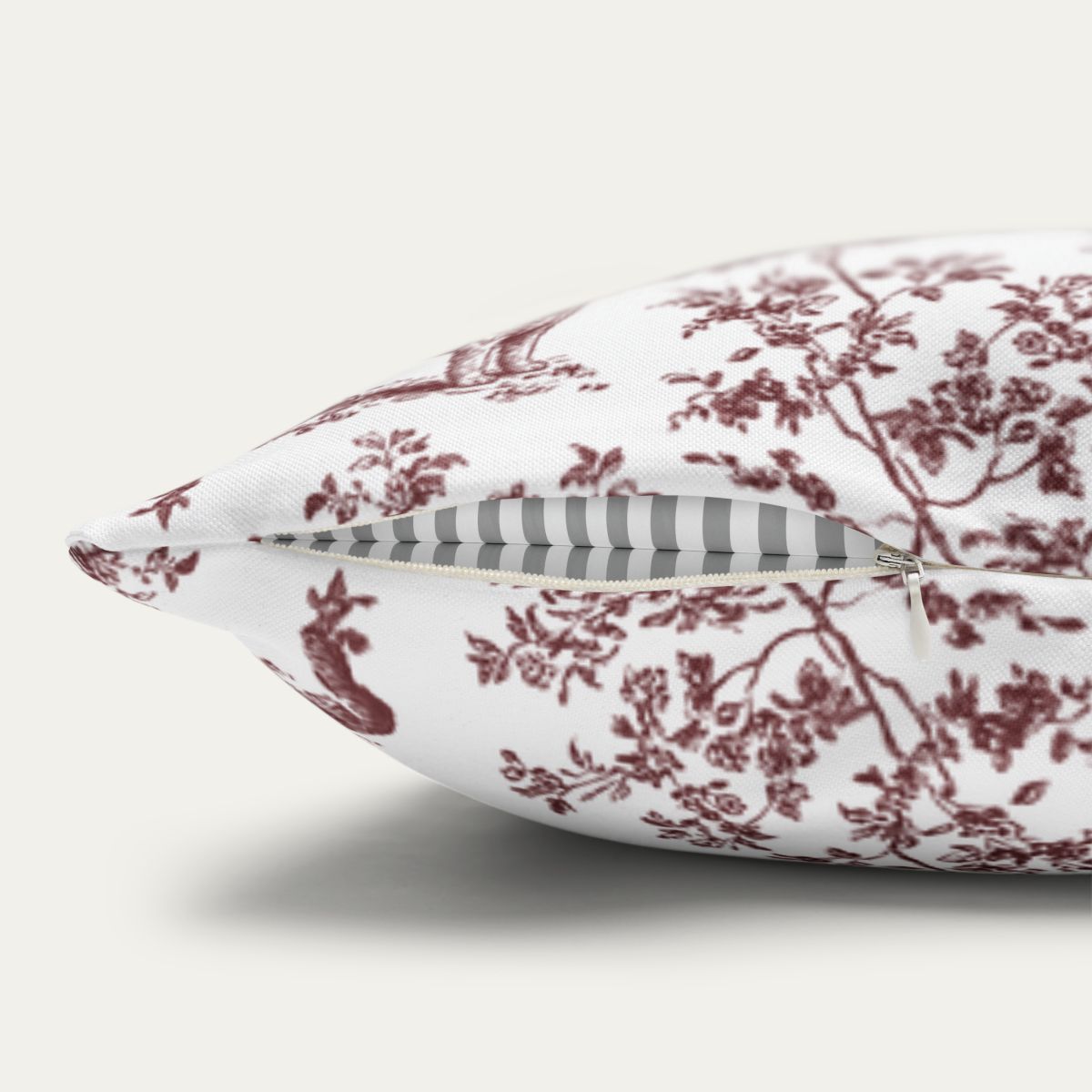 Goldendoodle Burgundy French Toile Pillow