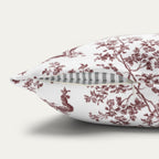 Golden Retriever Burgundy French Toile Pillow