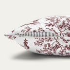 Bengal Cat Burgundy French Toile Pillow