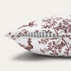 Siamese Cat Burgundy French Toile Pillow
