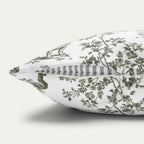 English Bulldog Sage Green French Toile Pillow