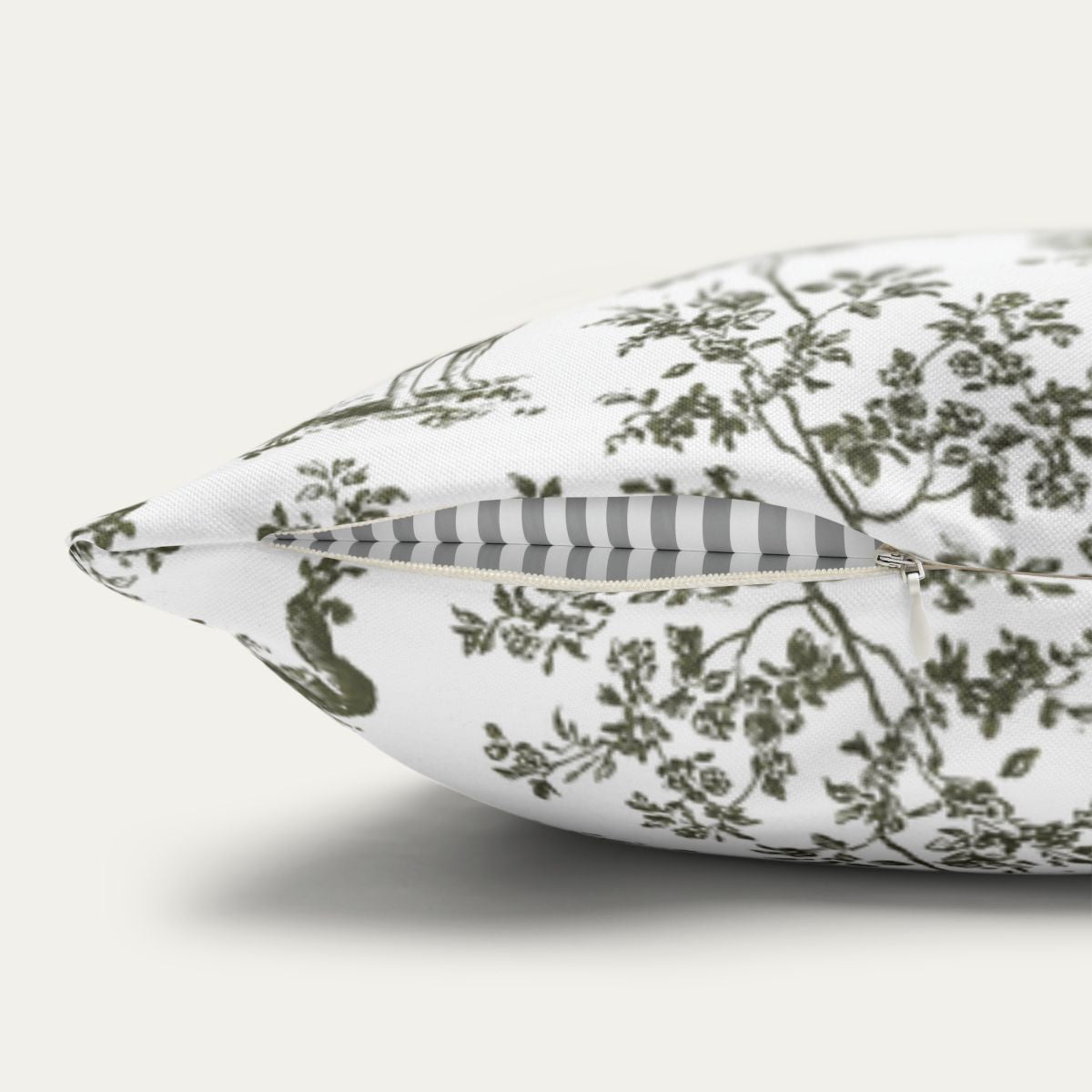 Boston Terrier Sage Green French Toile Pillow