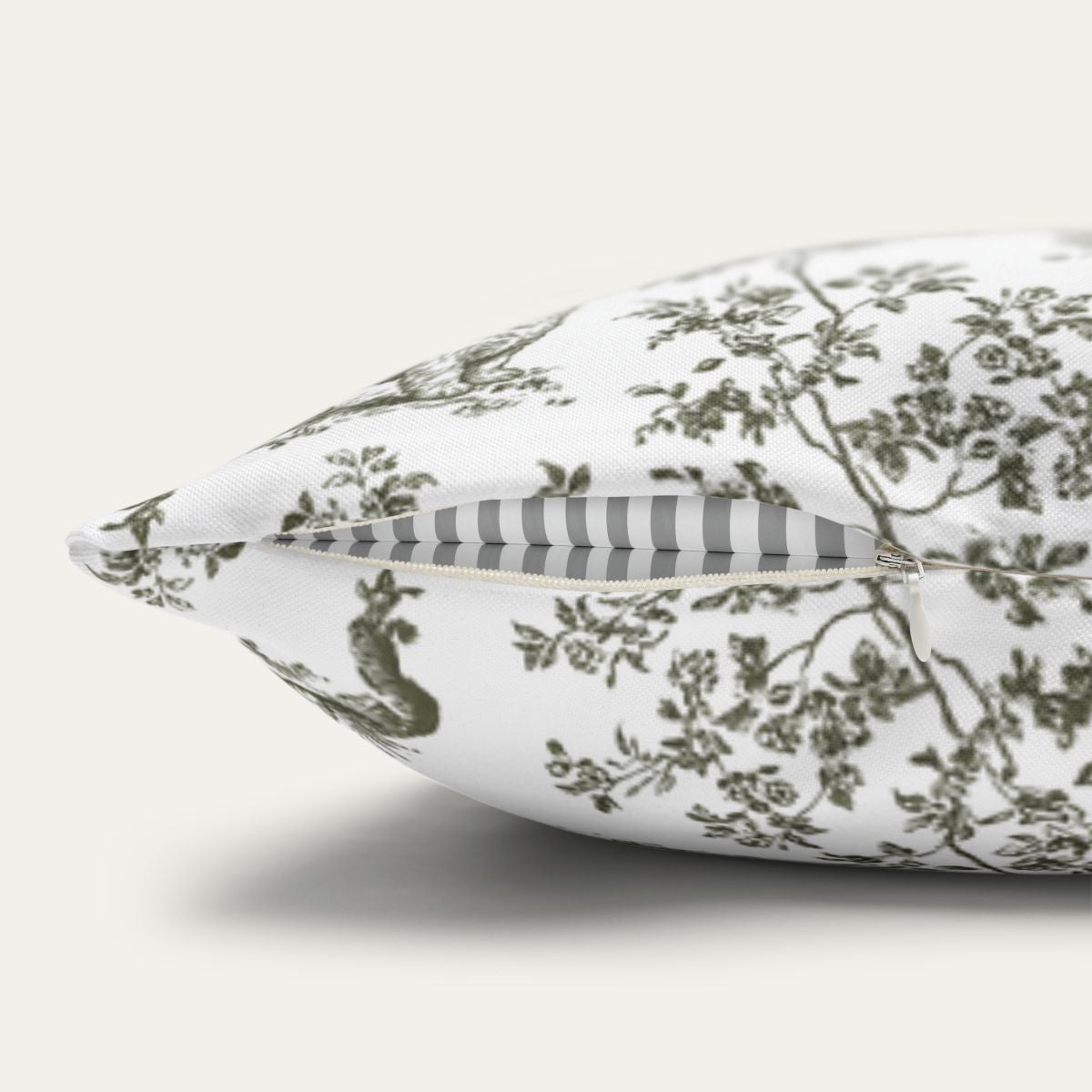 Shih tzu Sage Green French Toile Pillow