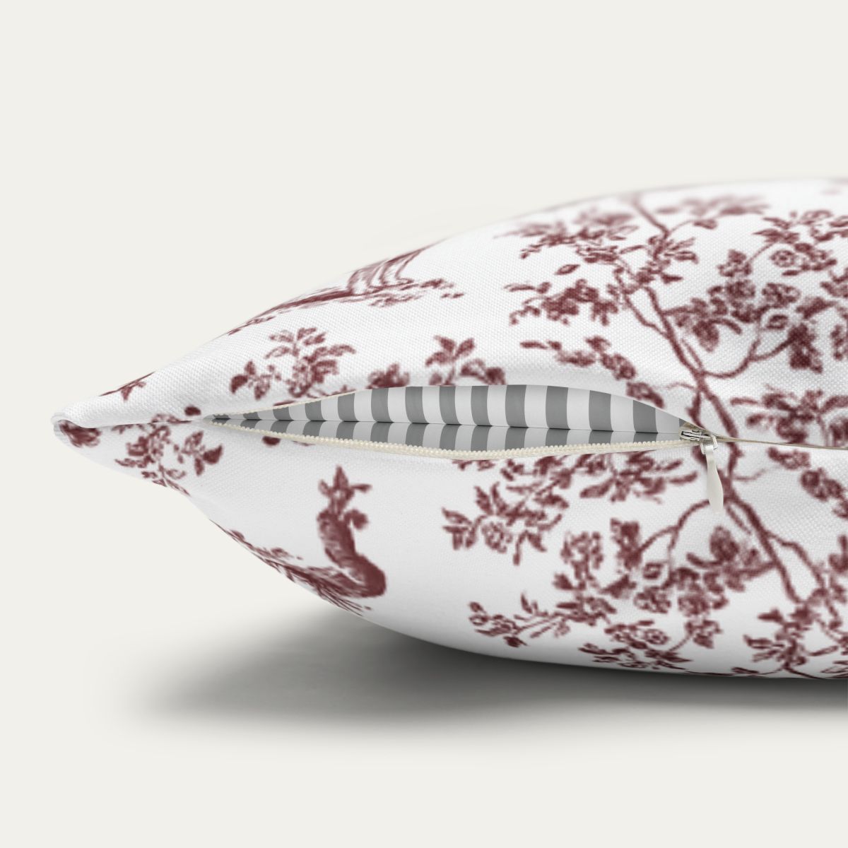 Shiba inu Burgundy French Toile Pillow