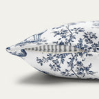 Sphynx Cat Blue French Toile Pillow