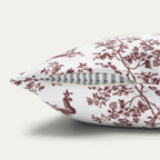 Whippet Burgundy French Toile Pillow
