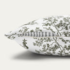 Persian Cat Sage Green French Toile Pillow