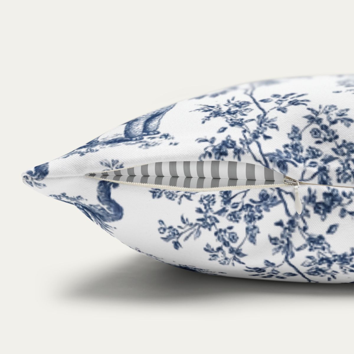Poodle Blue French Toile Pillow