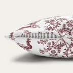 Chihuahua Longhaired Burgundy French Toile Pillow