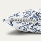 Bichon Frise Blue French Toile Pillow