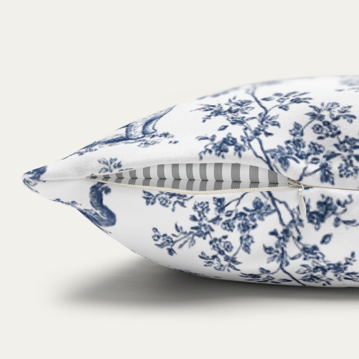 Bichon Frise Blue French Toile Pillow
