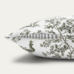 Samoyed Sage Green French Toile Pillow